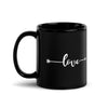 Load image into Gallery viewer, Love Black Glossy Mug