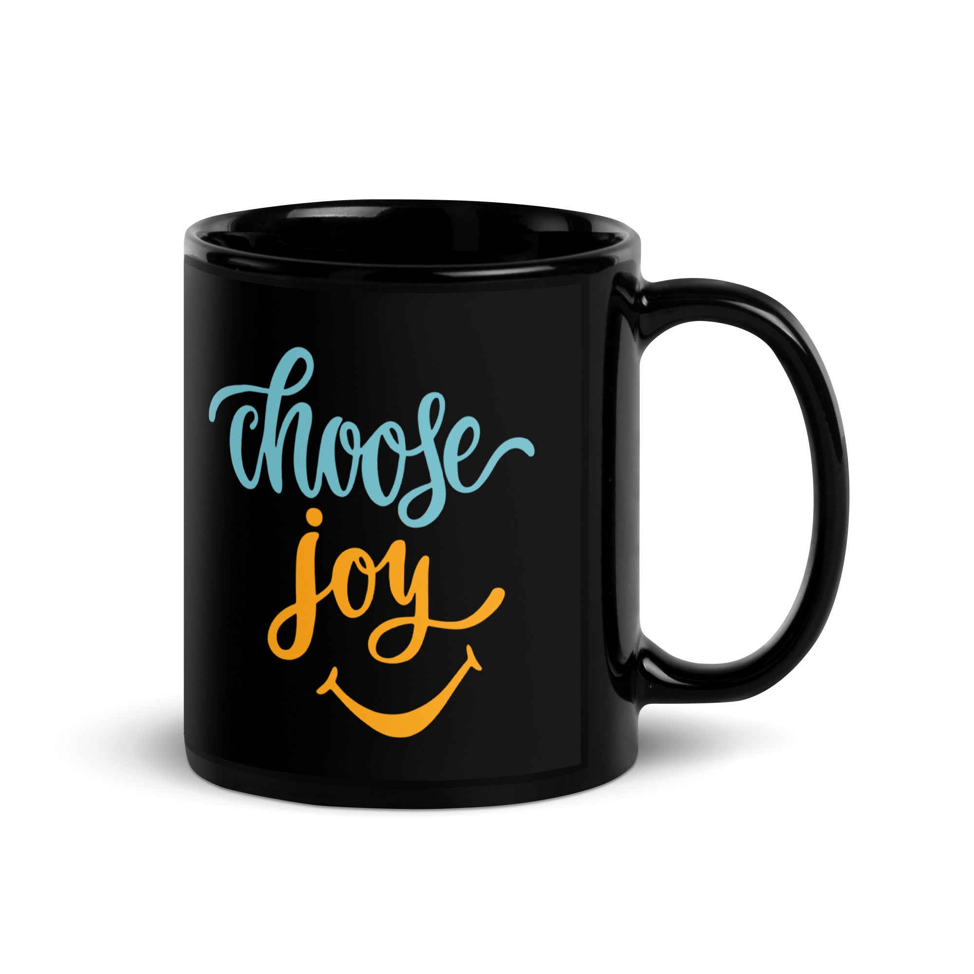 Choose Joy Black Glossy Mug