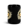 Golden Heart Black Glossy Mug
