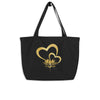 Load image into Gallery viewer, Two Hearts Together Large organic tote bag