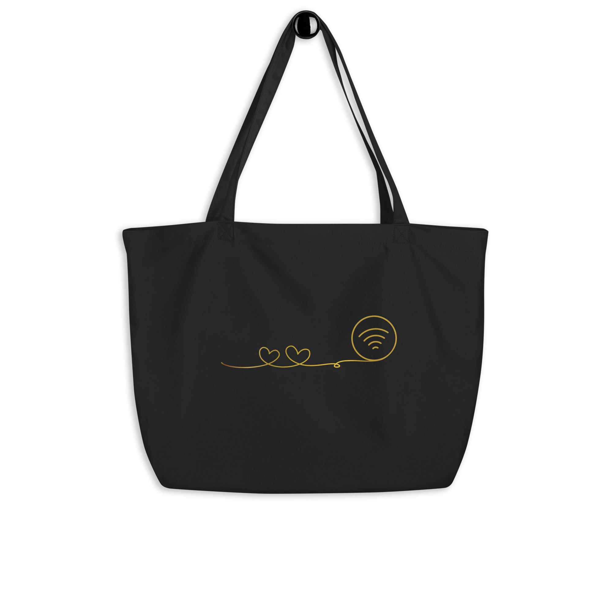Connected Heart Large organic tote bag