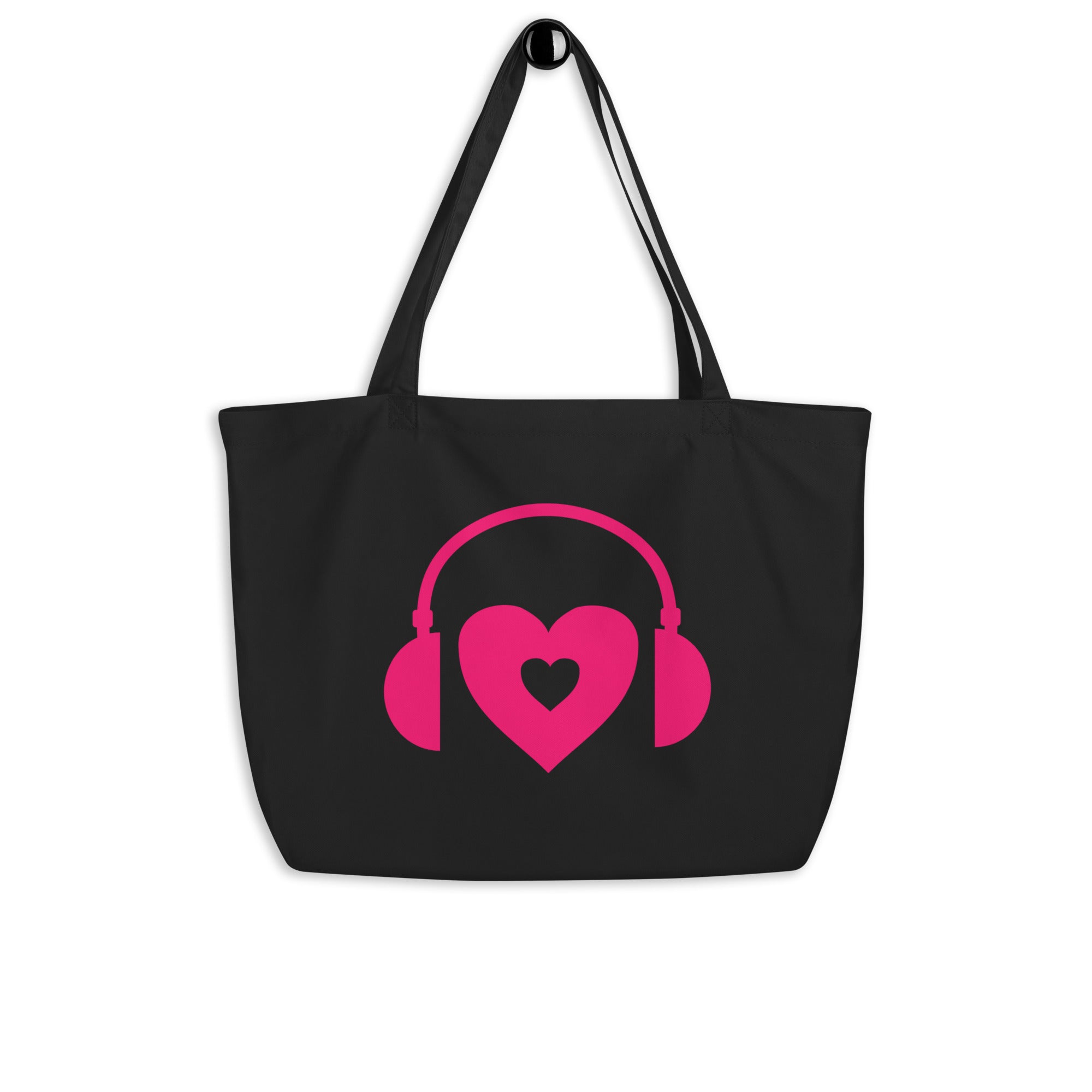 Heart That Listens Large organic tote bag