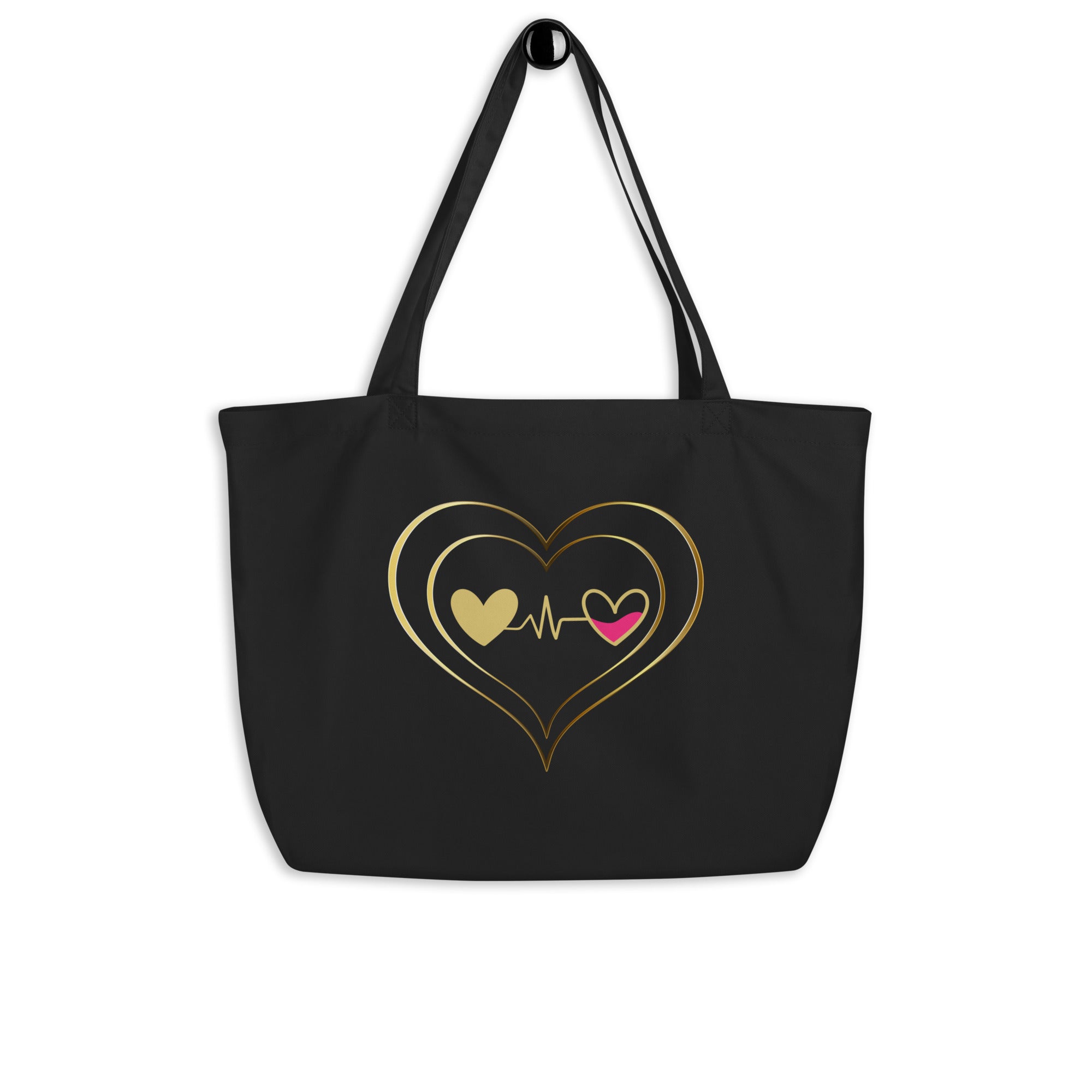 Connected Hearts Large organic tote bag