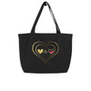 Load image into Gallery viewer, Connected Hearts Large organic tote bag