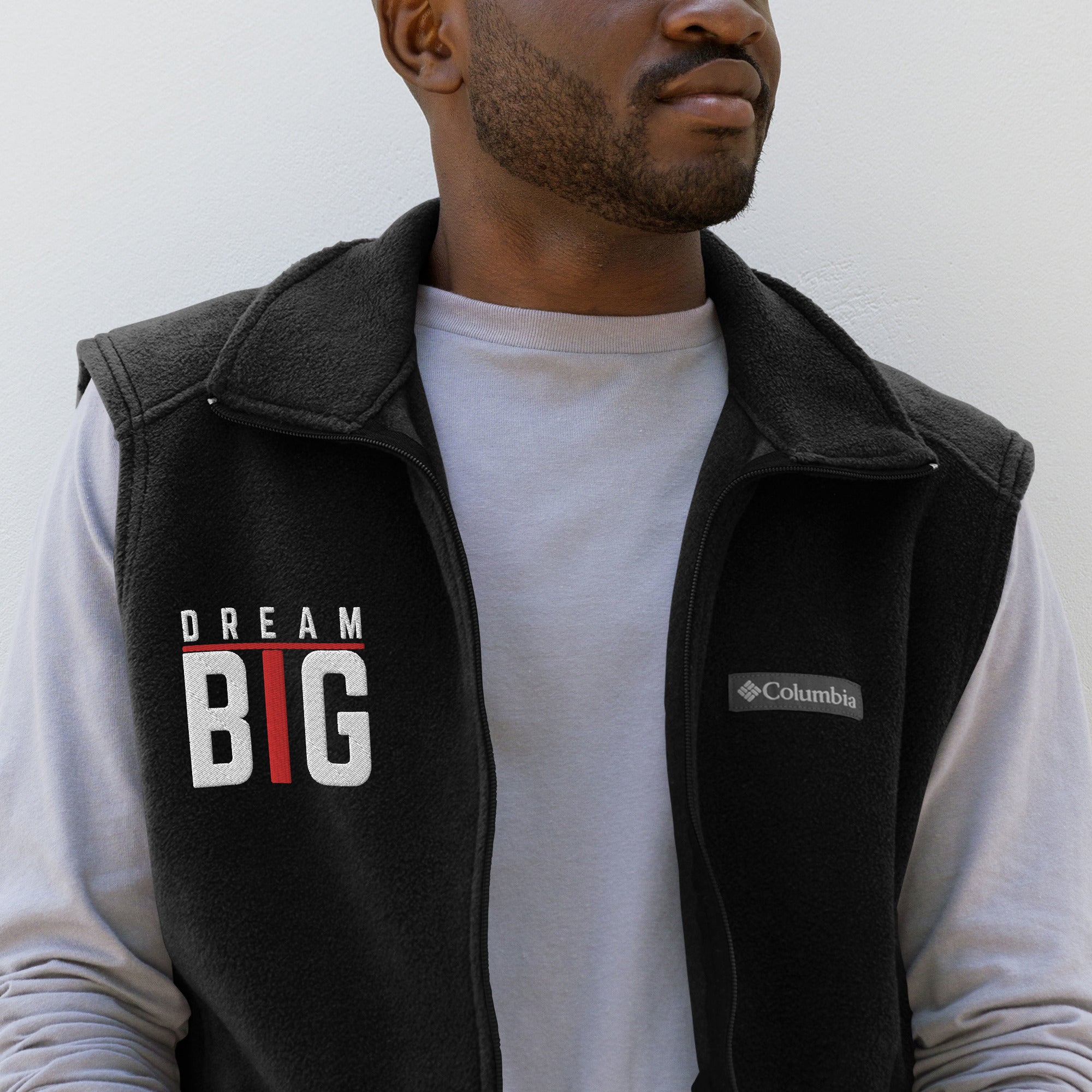 Dream Big Men’s Columbia fleece vest