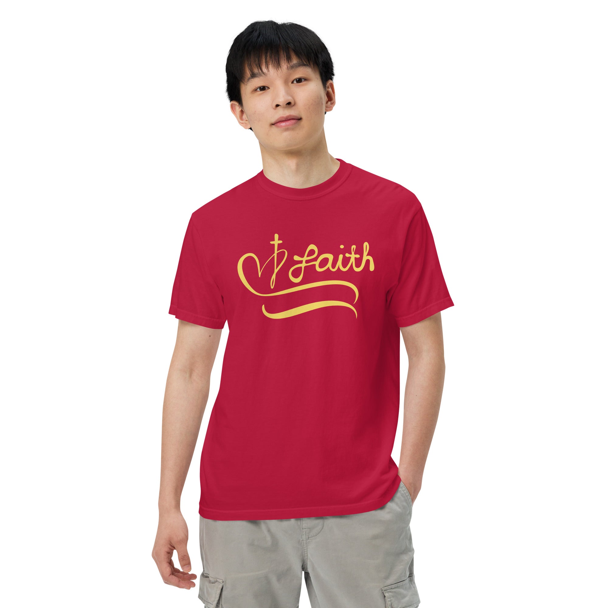 Faith Men’s garment-dyed heavyweight t-shirt