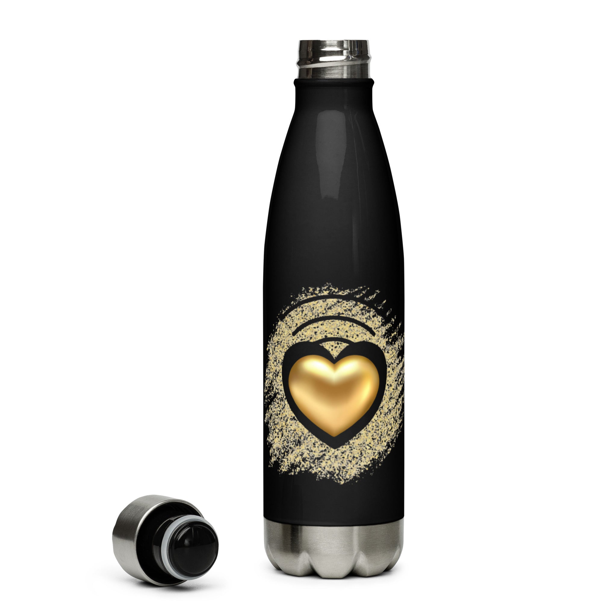 Golden Heart Stainless steel water bottle
