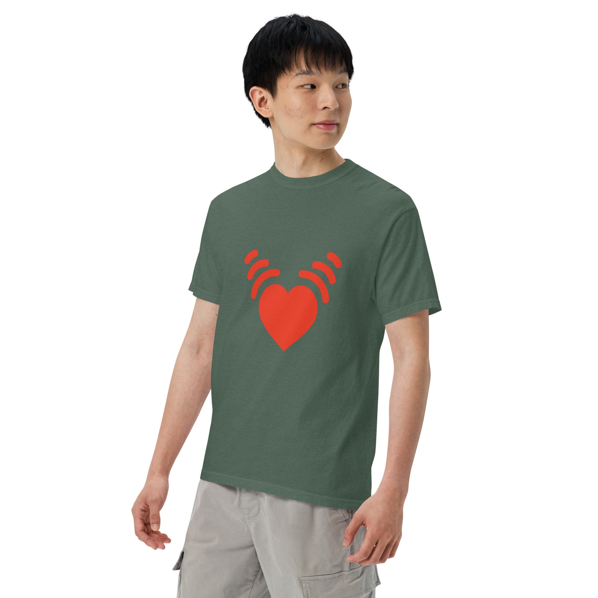 Signal Heart Unisex garment-dyed heavyweight t-shirt