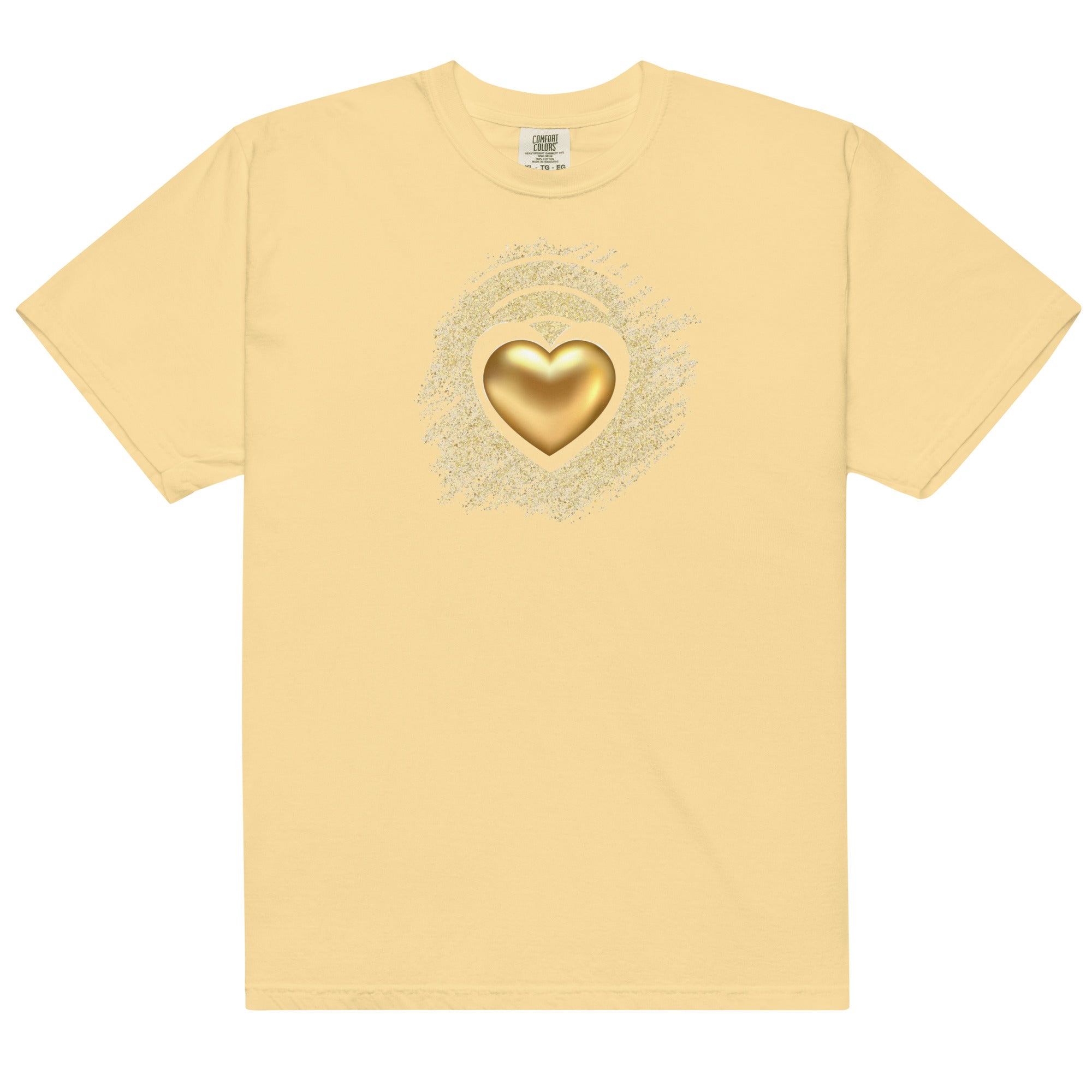 Golden Heart Unisex garment-dyed heavyweight t-shirt