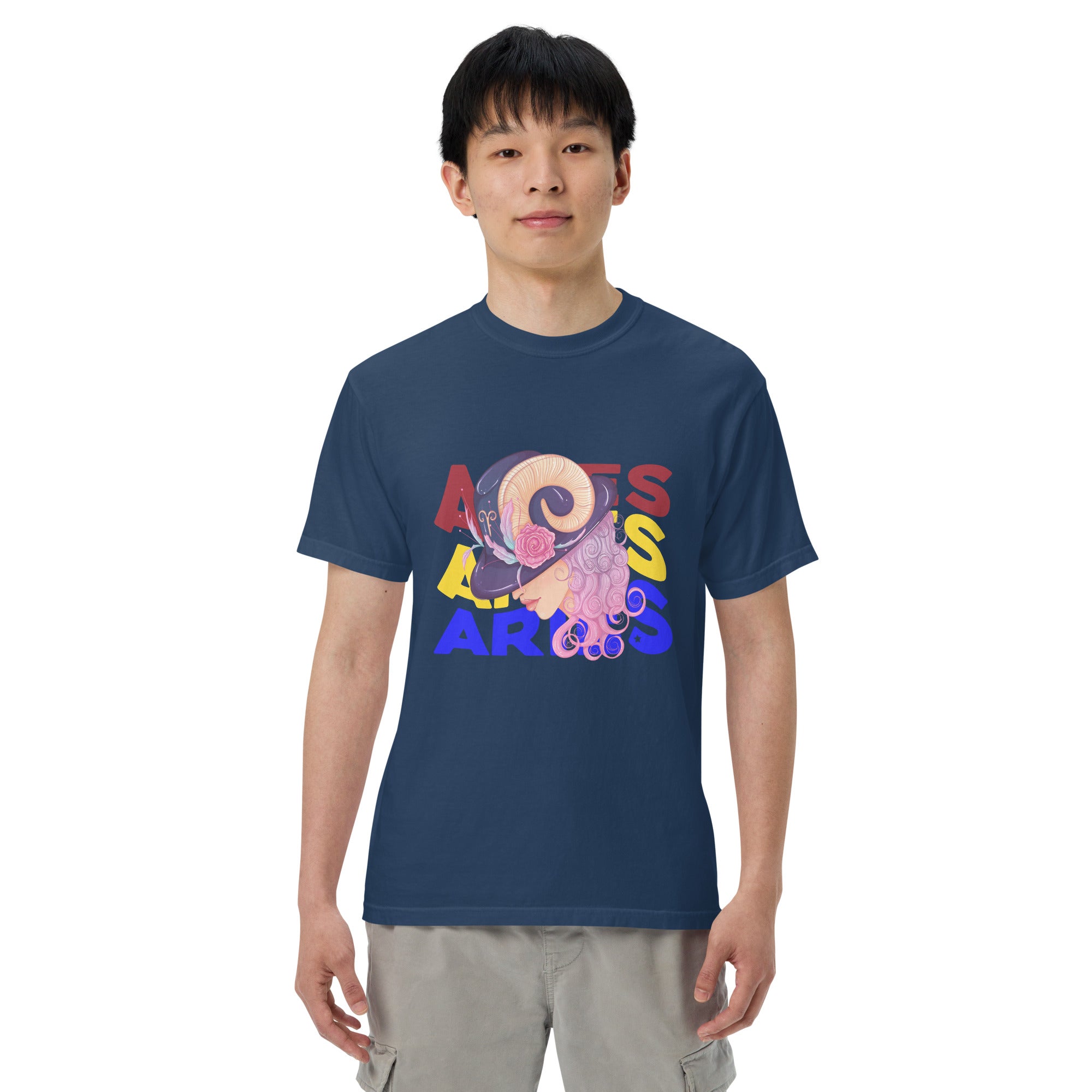 Aries Unisex garment-dyed heavyweight t-shirt