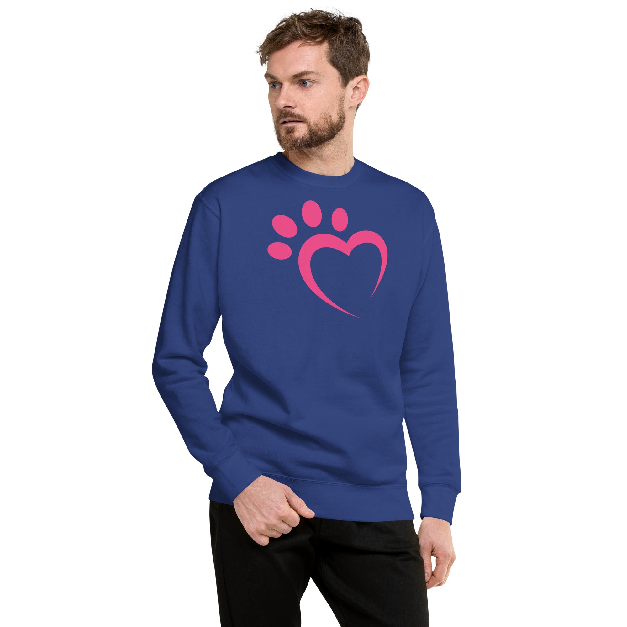Paw Heart Unisex Premium Sweatshirt
