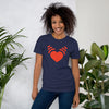 Load image into Gallery viewer, Heart Design Unisex t-shirt