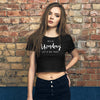 Load image into Gallery viewer, Hello Monday Women’s Crop Tee