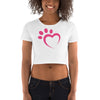 Load image into Gallery viewer, Paw Heart Women’s Crop Tee