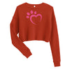 Paw Heart Crop Sweatshirt