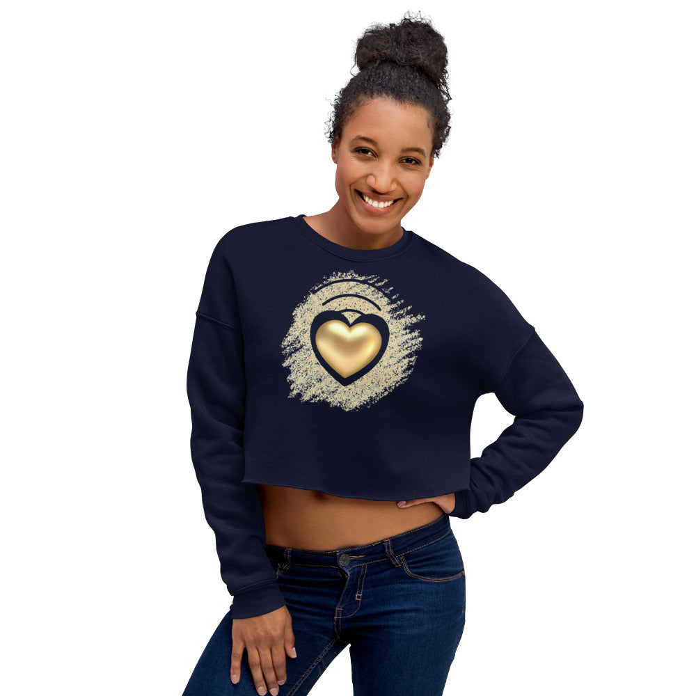 Golden Heart Crop Sweatshirt
