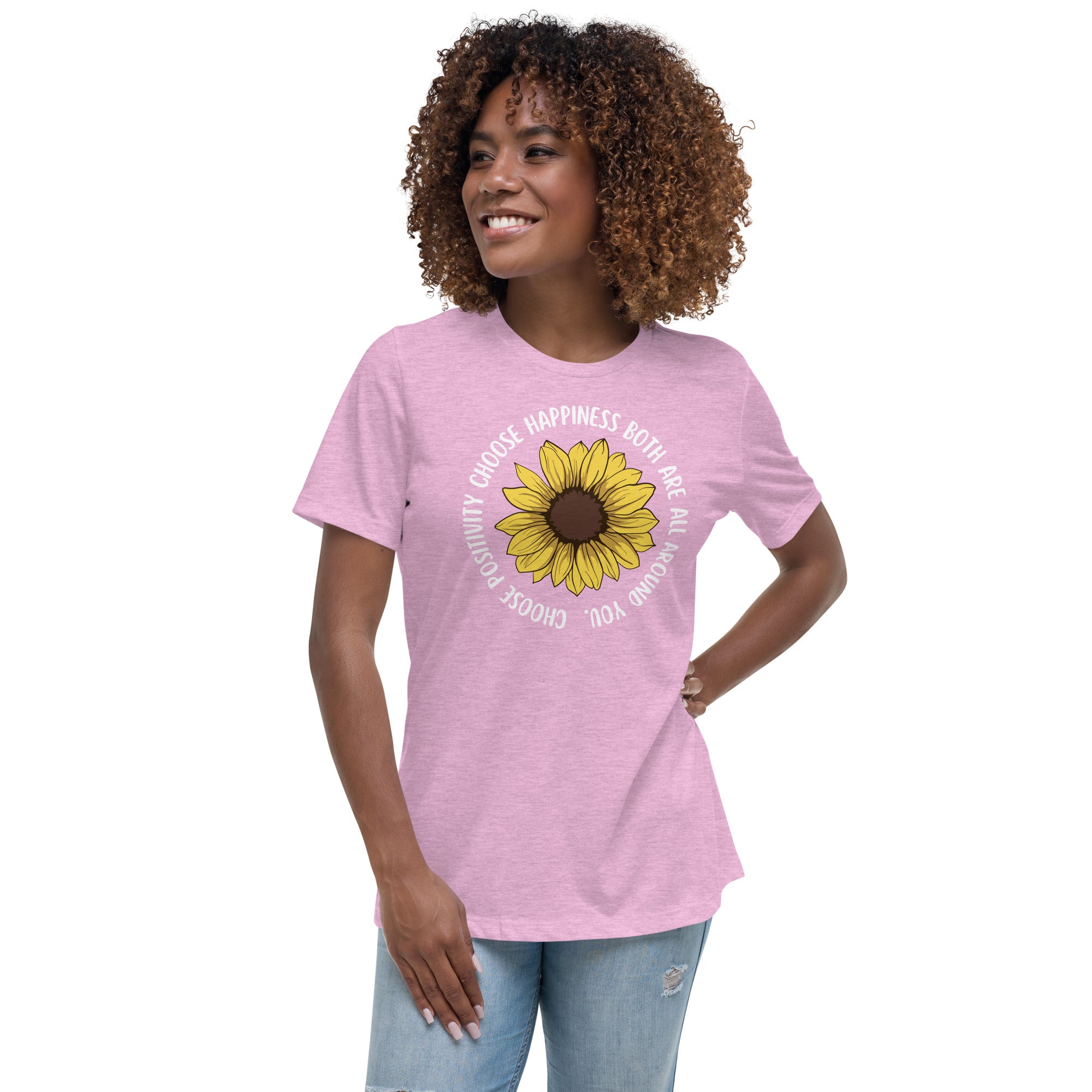 Choose Positivity Sunflower Women's Relaxed T-Shirt