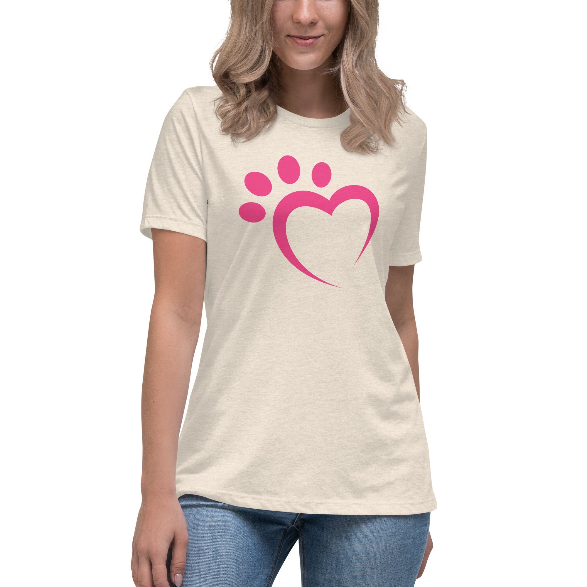 Heart Paw Women's Relaxed T-Shirt